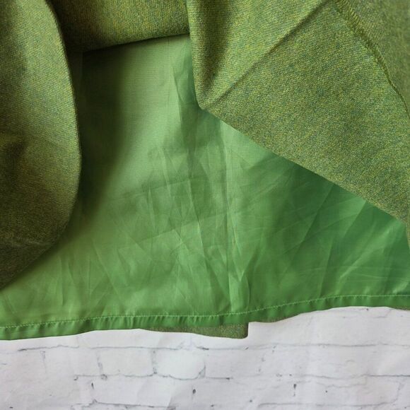 Lilly Pulitzer VTG Y2K Wool Blend Pleated Skirt Size 12 Green Preppy Academia - Picture 6 of 8